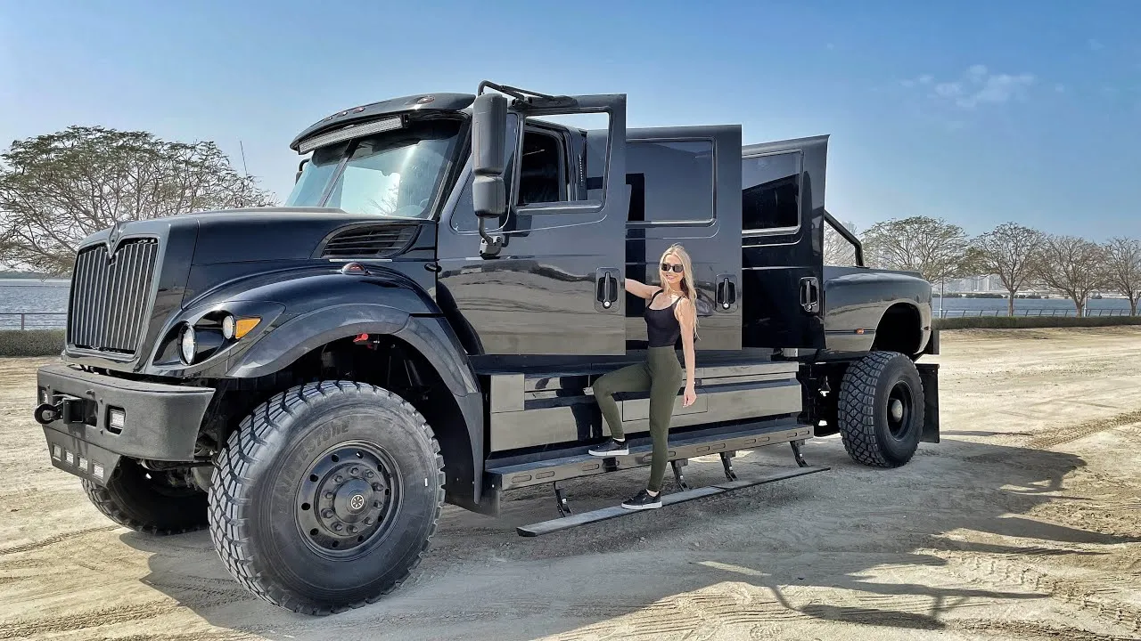 Extreme Super Truck International 6-door pickup on location